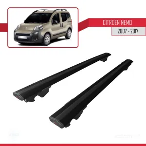 Citroen Nemo 2007-2017 Arası ile Uyumlu HOOK Model Anahtar Kilitli Ara Atkı Tavan Barı SİYAH thumb 4