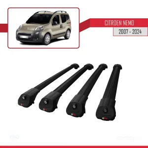 Citroen Nemo 2007 ve Sonrası ile uyumlu ACE-1 Ara Atkı Tavan Barı SİYAH 4 ADET BAR thumb 4