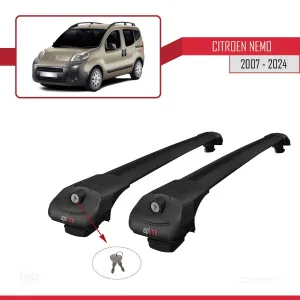 Citroen Nemo 2007 ve Sonrası ile uyumlu ACE-1 Ara Atkı Tavan Barı SİYAH thumb 4