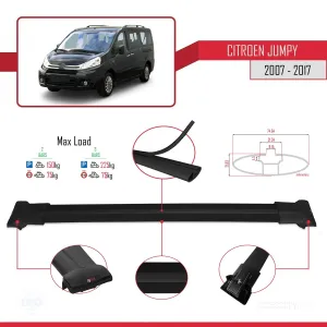 Citroen Jumpy 2007-2017 Arası ile uyumlu FLY Model Ara Atkı Tavan Barı SİYAH thumb 4