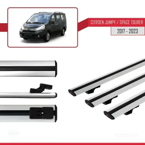 Citroen Jumpy 2007-2017 Arası ile uyumlu Basic Model Ara Atkı Tavan Barı GRİ 3 ADET thumb 3