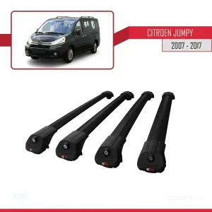 Citroen Jumpy 2007-2017 Arası ile uyumlu ACE-1 Ara Atkı Tavan Barı SİYAH 4 ADET BAR thumb 4