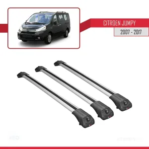 Citroen Jumpy 2007-2017 Arası ile uyumlu ACE-1 Ara Atkı Tavan Barı GRİ 3 ADET BAR thumb 3