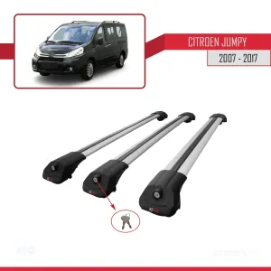 Citroen Jumpy 2007-2017 Arası ile uyumlu ACE-1 Ara Atkı Tavan Barı GRİ 3 ADET BAR thumb 4