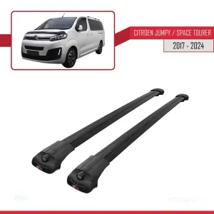 Citroen Jumpy - Space Tourer 2017 ve Sonrası ile uyumlu ACE-1 Ara Atkı Tavan Barı SİYAH thumb 3