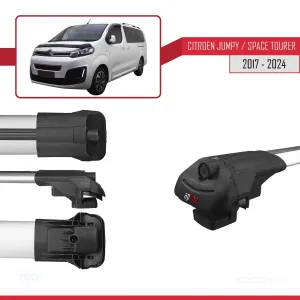Citroen Jumpy - Space Tourer 2017 ve Sonrası ile uyumlu ACE-1 Ara Atkı Tavan Barı GRİ 4 ADET BAR thumb 5