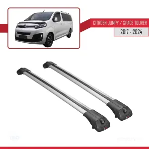 Citroen Jumpy - Space Tourer 2017 ve Sonrası ile uyumlu ACE-1 Ara Atkı Tavan Barı GRİ thumb 3