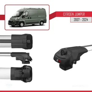 Citroen Jumper 2007 ve Sonrası ile uyumlu ACE-1 Ara Atkı Tavan Barı GRİ 4 ADET BAR thumb 5