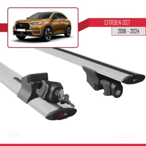 Citroen DS7 CROSSBACK 2018 ve Sonrası ile uyumlu HOOK Model Anahtar Kilitli Ara Atkı Tavan Barı GRİ thumb 5