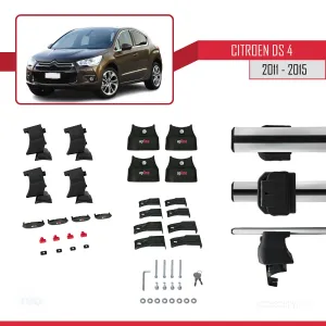 Citroen DS4 2011-2015 Arası ile uyumlu ACE-4 Ara Atkı Tavan Barı GRİ thumb 3