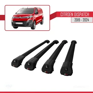 Citroen Dispatch 2019 ve Sonrası ile uyumlu ACE-1 Ara Atkı Tavan Barı SİYAH 4 ADET BAR thumb 4