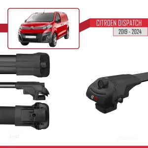 Citroen Dispatch 2019 ve Sonrası ile uyumlu ACE-1 Ara Atkı Tavan Barı SİYAH 4 ADET BAR thumb 5