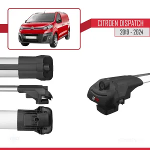 Citroen Dispatch 2019 ve Sonrası ile uyumlu ACE-1 Ara Atkı Tavan Barı GRİ 4 ADET BAR thumb 5