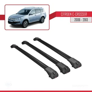 Citroen C-Crosser 2006-2013 Arası ile uyumlu ACE-1 Ara Atkı Tavan Barı SİYAH 3 ADET BAR thumb 3