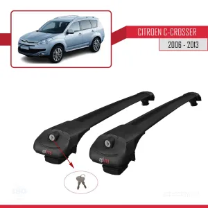Citroen C-Crosser 2006-2013 Arası ile uyumlu ACE-1 Ara Atkı Tavan Barı SİYAH thumb 4