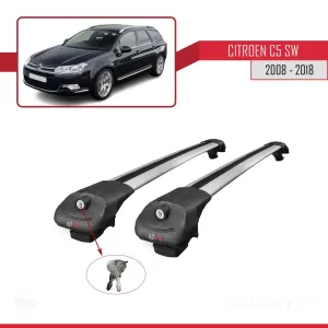 Citroen C5 SW 2008-2018 Arası ile uyumlu ACE-1 Ara Atkı Tavan Barı GRİ thumb 4