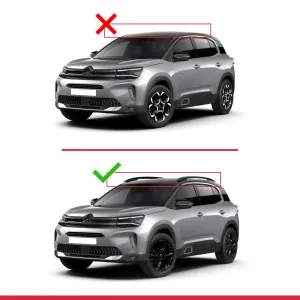 Citroen C5 Aircross 2018 ve Sonrası ile uyumlu Basic Model Ara Atkı Tavan Barı SİYAH 3 ADET thumb 2