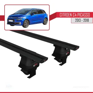 Citroen C4 Picasso (MK2) 2013-2018 Arası ile uyumlu ACE-4 Ara Atkı Tavan Barı SİYAH thumb 4