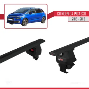 Citroen C4 Picasso (MK2) 2013-2018 Arası ile uyumlu ACE-4 Ara Atkı Tavan Barı SİYAH thumb 5