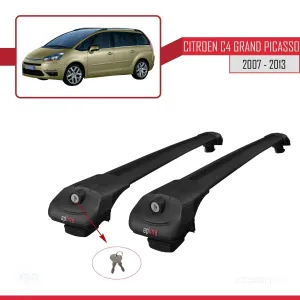 Citroen C4 Grand Picasso 2007-2013 Arası ile uyumlu ACE-1 Ara Atkı Tavan Barı SİYAH thumb 4