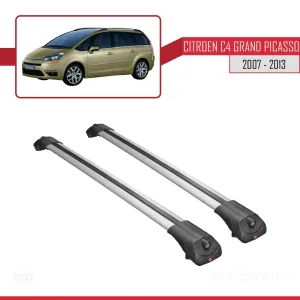 Citroen C4 Grand Picasso 2007-2013 Arası ile uyumlu ACE-1 Ara Atkı Tavan Barı GRİ thumb 3