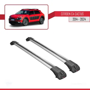 Citroen C4 Cactus 2014 ve Sonrası ile uyumlu ACE-1 Ara Atkı Tavan Barı GRİ thumb 3