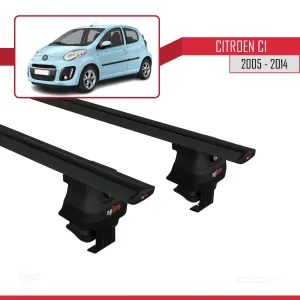 Citroen C1 2005-2014 Arası ile uyumlu ACE-4 Ara Atkı Tavan Barı SİYAH thumb 4