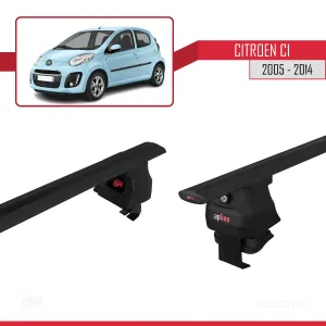 Citroen C1 2005-2014 Arası ile uyumlu ACE-4 Ara Atkı Tavan Barı SİYAH thumb 5