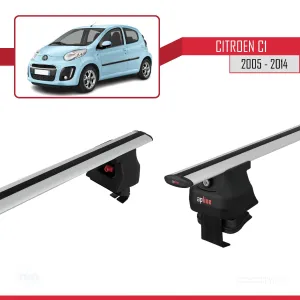 Citroen C1 2005-2014 Arası ile uyumlu ACE-4 Ara Atkı Tavan Barı GRİ thumb 5