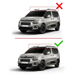 Citroen Berlingo 2023 ve Sonrası ile uyumlu HOOK Model Anahtar Kilitli Ara Atkı Tavan Barı SİYAH thumb 2