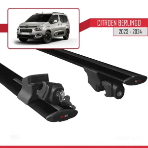 Citroen Berlingo 2023 ve Sonrası ile uyumlu HOOK Model Anahtar Kilitli Ara Atkı Tavan Barı SİYAH thumb 5
