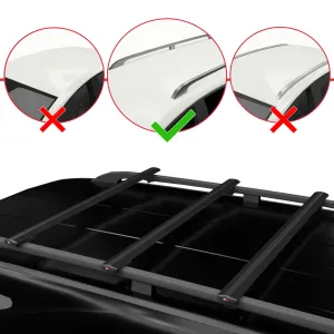 Citroen Berlingo 2019-2022 Arası ile uyumlu Basic Model Ara Atkı Tavan Barı SİYAH 3 ADET thumb 2