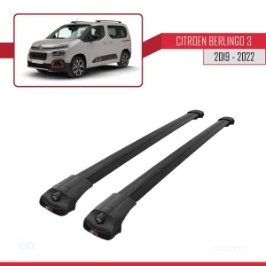 Citroen Berlingo 2019-2022 Arası ile uyumlu ACE-1 Ara Atkı Tavan Barı SİYAH thumb 3