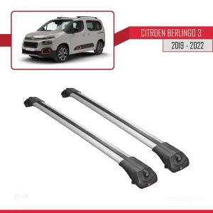Citroen Berlingo 2019-2022 Arası ile uyumlu ACE-1 Ara Atkı Tavan Barı GRİ thumb 3