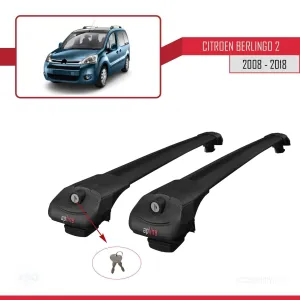 Citroen Berlingo 2008-2018 Arası ile uyumlu ACE-1 Ara Atkı Tavan Barı SİYAH thumb 5