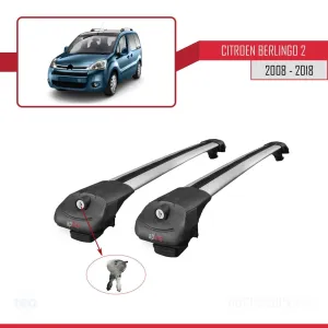 Citroen Berlingo 2008-2018 Arası ile uyumlu ACE-1 Ara Atkı Tavan Barı GRİ thumb 5