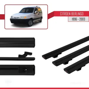 Citroen Berlingo 1996-2003 Arası ile uyumlu Basic Model Ara Atkı Tavan Barı SİYAH 3 ADET thumb 3
