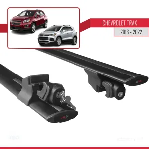 Chevrolet Trax 2013-2022 Arası ile uyumlu HOOK Model Anahtar Kilitli Ara Atkı Tavan Barı SİYAH thumb 5