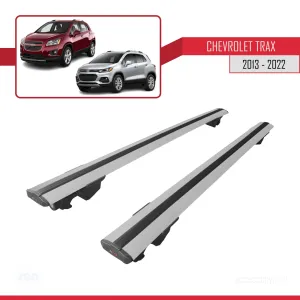 Chevrolet Trax 2013-2022 Arası ile uyumlu HOOK Model Anahtar Kilitli Ara Atkı Tavan Barı GRİ thumb 4