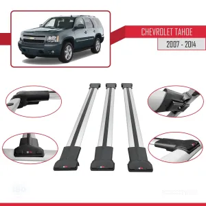 Chevrolet Tahoe 2007-2014 Arası ile Uyumlu FLY Model Ara Atkı Tavan Barı GRİ 3 ADET BAR thumb 5