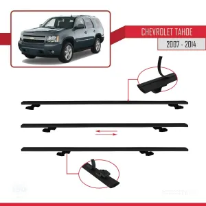Chevrolet Tahoe 2007-2014 Arası ile uyumlu Basic Model Ara Atkı Tavan Barı SİYAH 3 ADET thumb 5