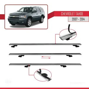 Chevrolet Tahoe 2007-2014 Arası ile uyumlu Basic Model Ara Atkı Tavan Barı GRİ 3 ADET thumb 5