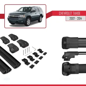 Chevrolet Tahoe 2007-2014 Arası ile uyumlu ACE-1 Ara Atkı Tavan Barı SİYAH thumb 5