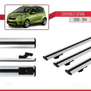 Chevrolet Spark 2009-2014 Arası ile uyumlu Basic Model Ara Atkı Tavan Barı GRİ 3 ADET thumb 3