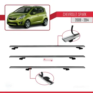 Chevrolet Spark 2009-2014 Arası ile uyumlu Basic Model Ara Atkı Tavan Barı GRİ 3 ADET thumb 5
