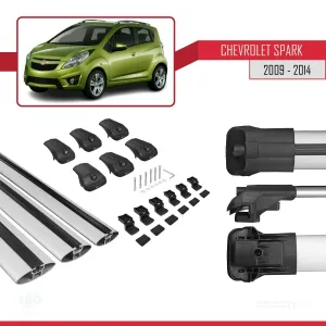 Chevrolet Spark 2009-2014 Arası ile uyumlu ACE-1 Ara Atkı Tavan Barı GRİ 3 ADET BAR thumb 5