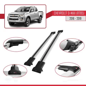 Chevrolet D-Max (RT85) 2016-2019 Arası ile Uyumlu FLY Model Ara Atkı Tavan Barı GRİ thumb 5