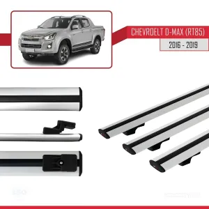 Chevrolet D-Max (RT85) 2016-2019 Arası ile uyumlu Basic Model Ara Atkı Tavan Barı GRİ 3 ADET thumb 3