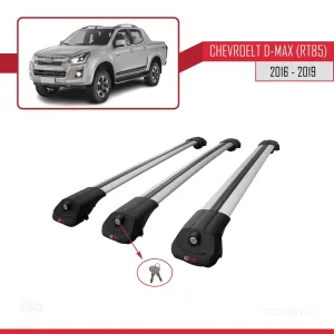 Chevrolet D-Max (RT85) 2016-2019 Arası ile uyumlu ACE-1 Ara Atkı Tavan Barı GRİ 3 ADET BAR thumb 4