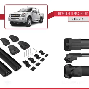 Chevrolet D-Max (RT50) 2012-2015 Arası ile uyumlu ACE-1 Ara Atkı Tavan Barı SİYAH thumb 5